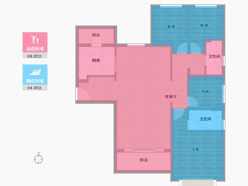 山东省-济宁市-济宁恒大御峰-101.36-户型库-动静分区