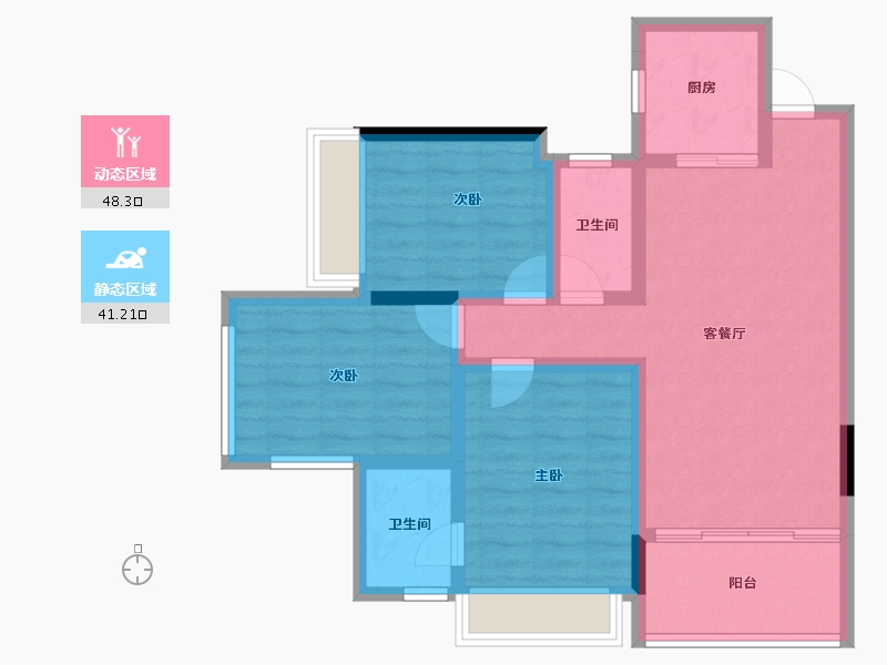 湖南省-张家界市-唯读·逸臣公园-79.14-户型库-动静分区