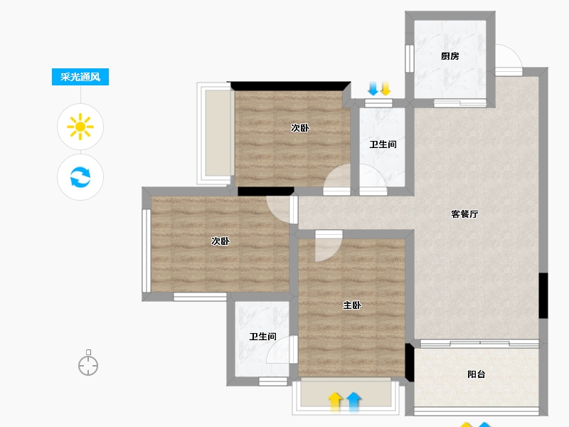 湖南省-张家界市-唯读·逸臣公园-79.14-户型库-采光通风