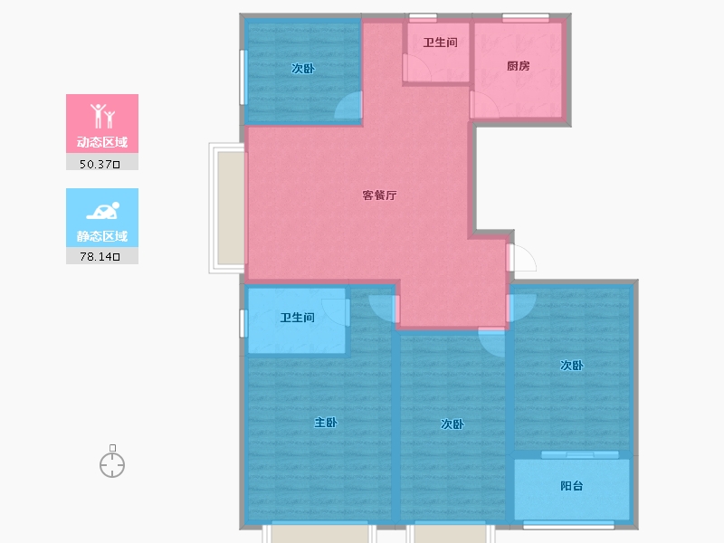 山东省-济宁市-睿湖印象-116.00-户型库-动静分区