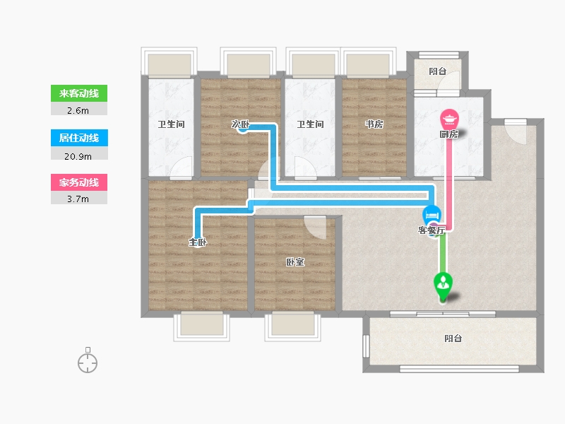 云南省-昆明市-中海寰宇天下-114.21-户型库-动静线