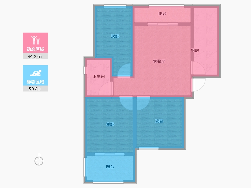 山东省-济宁市-水韵城-88.91-户型库-动静分区