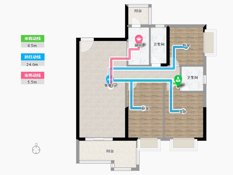 广东省-清远市-悦澋台-95.20-户型库-动静线