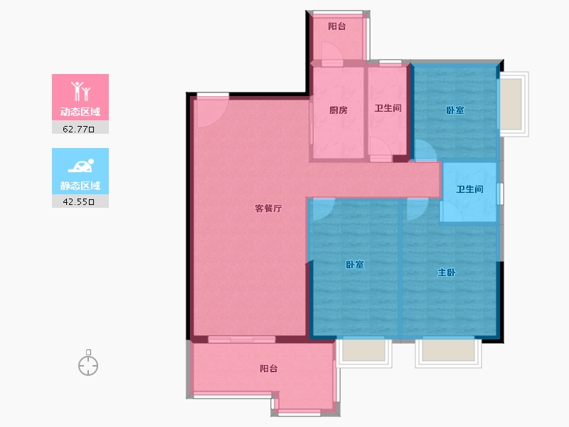 广东省-清远市-悦澋台-95.20-户型库-动静分区