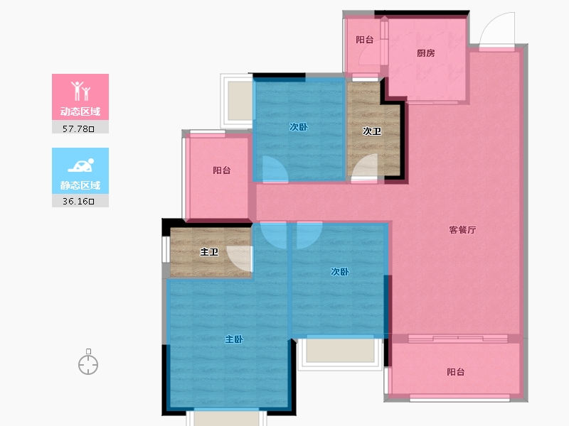 贵州省-黔南布依族苗族自治州-麒龙涟江生态城-92.62-户型库-动静分区