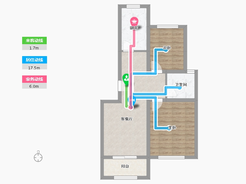 山东省-烟台市-海泰居-56.90-户型库-动静线