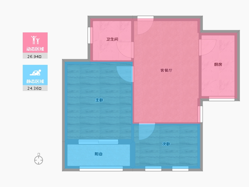 山东省-烟台市-海泰居-45.98-户型库-动静分区