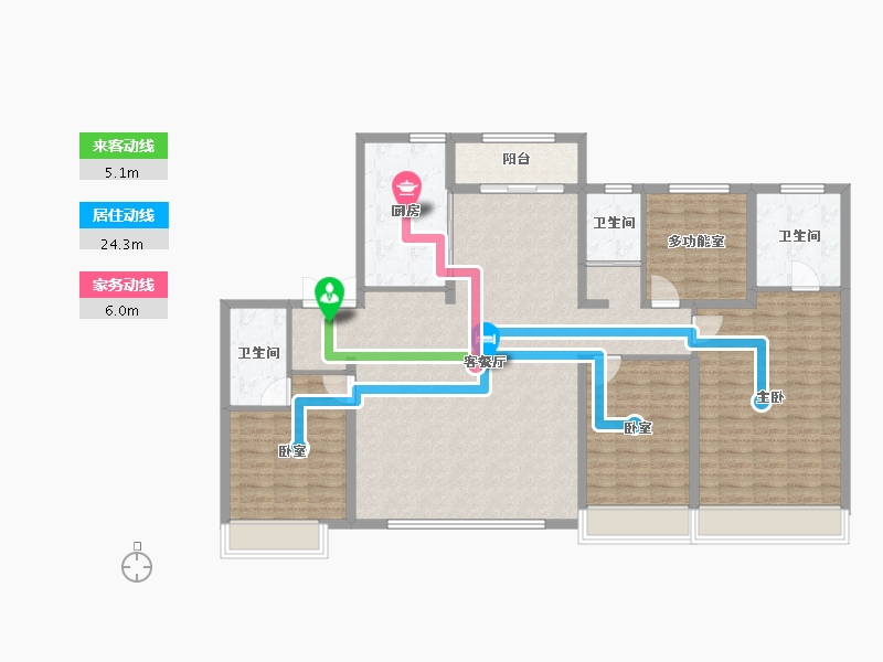 内蒙古自治区-赤峰市-碧桂园天玥湾-139.79-户型库-动静线