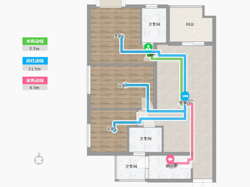 贵州省-贵阳市-花果园-S区-112.00-户型库-动静线