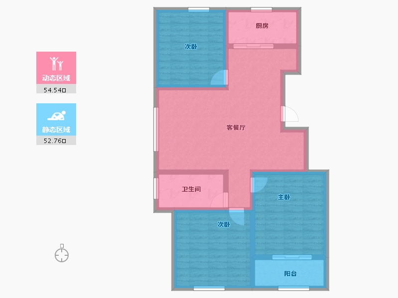 山东省-烟台市-泰和家苑-95.96-户型库-动静分区