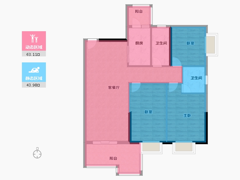 广东省-清远市-悦澋台-96.80-户型库-动静分区