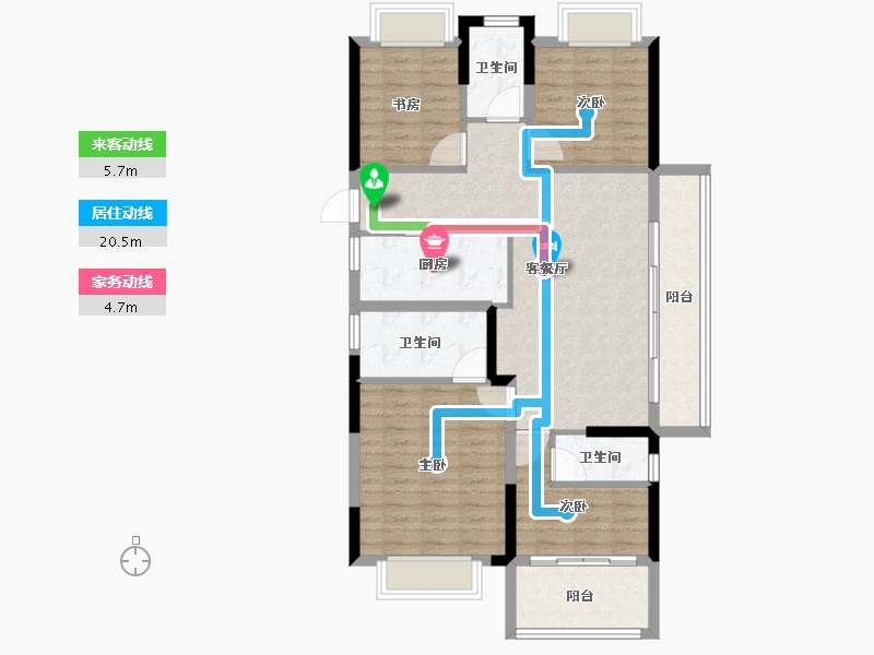 福建省-莆田市-铜锣湾万达广场-101.60-户型库-动静线