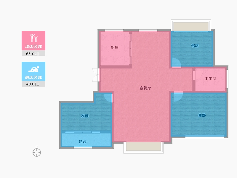 山东省-济宁市-金山新苑-102.02-户型库-动静分区