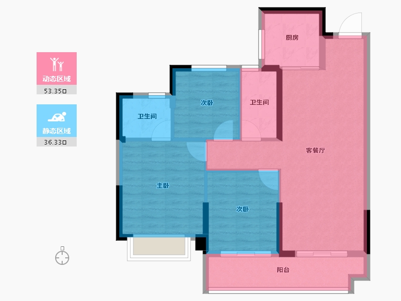 福建省-莆田市-铜锣湾万达广场-80.66-户型库-动静分区