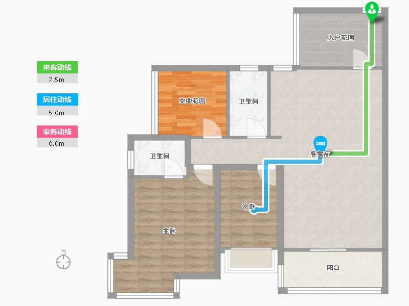 广东省-东莞市-富盈公馆-84.00-户型库-动静线