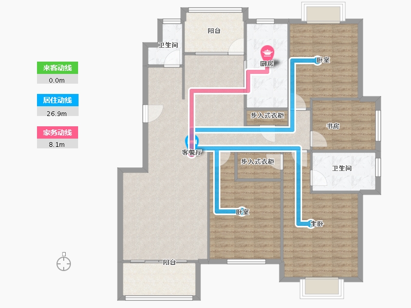 山东省-济宁市-仁诚雅居-137.76-户型库-动静线