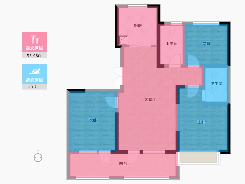 山东省-青岛市-檀府锦园-90.00-户型库-动静分区