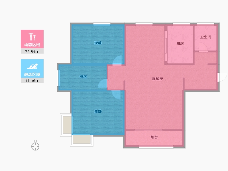 山东省-济宁市-天安·芝籣公馆-104.59-户型库-动静分区