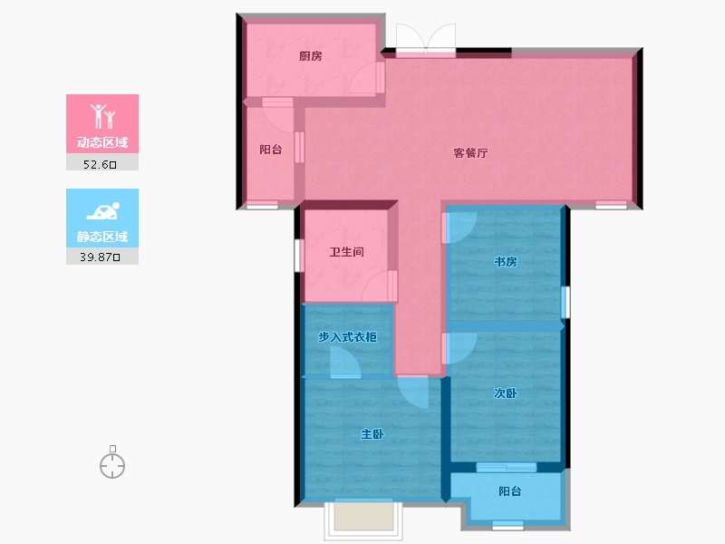 湖南省-湘潭市-致地昭华府-81.52-户型库-动静分区