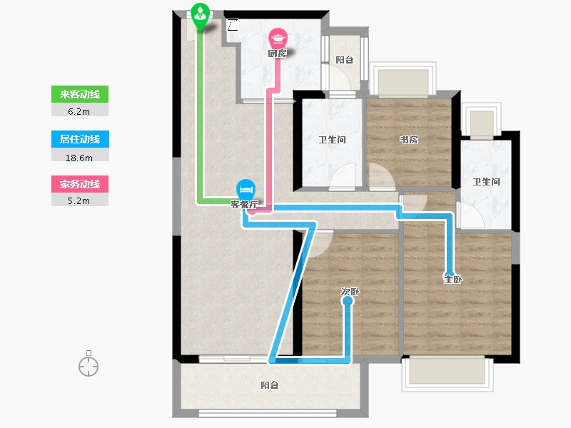 云南省-昆明市-中海寰宇天下-86.41-户型库-动静线