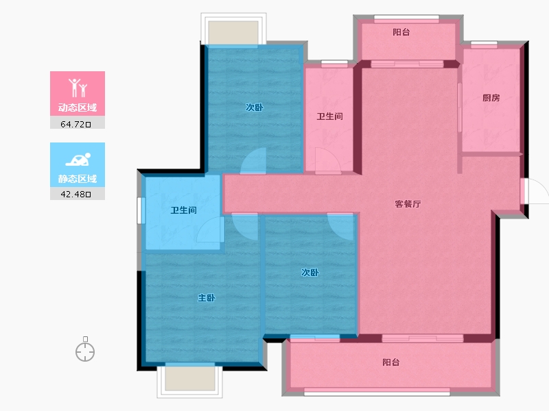 福建省-莆田市-富力院士廷-97.32-户型库-动静分区