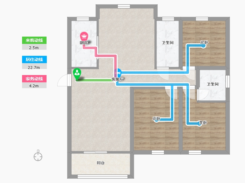 江苏省-苏州市-文溪花苑-67.24-户型库-动静线