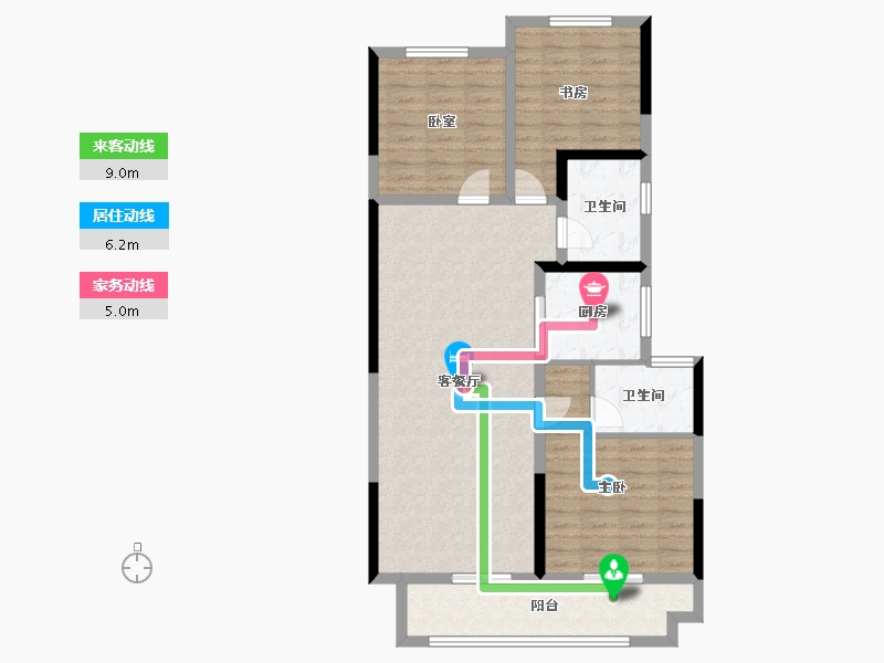 河南省-开封市-绿城·春江明月-99.94-户型库-动静线