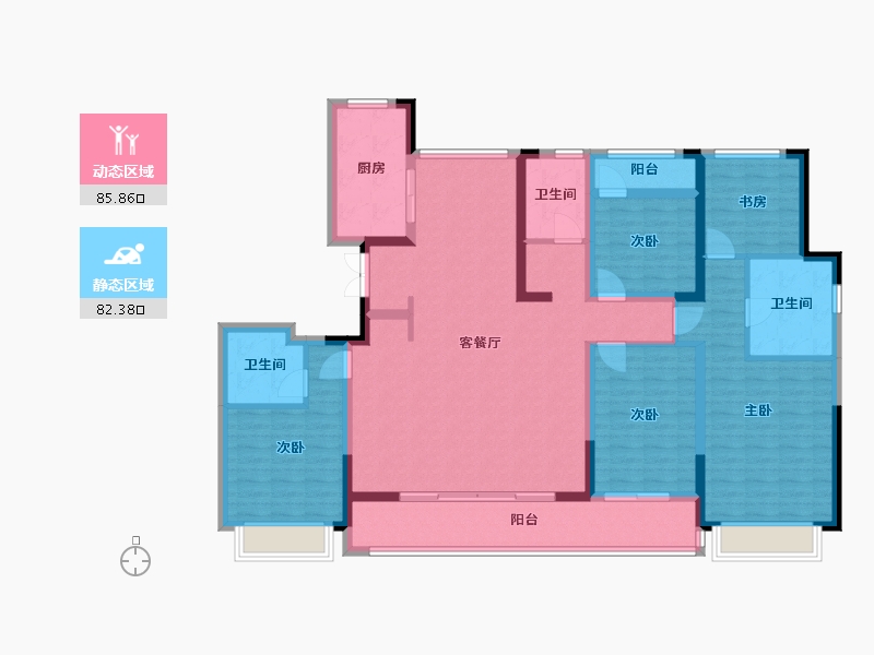 浙江省-宁波市-海语天下-150.00-户型库-动静分区