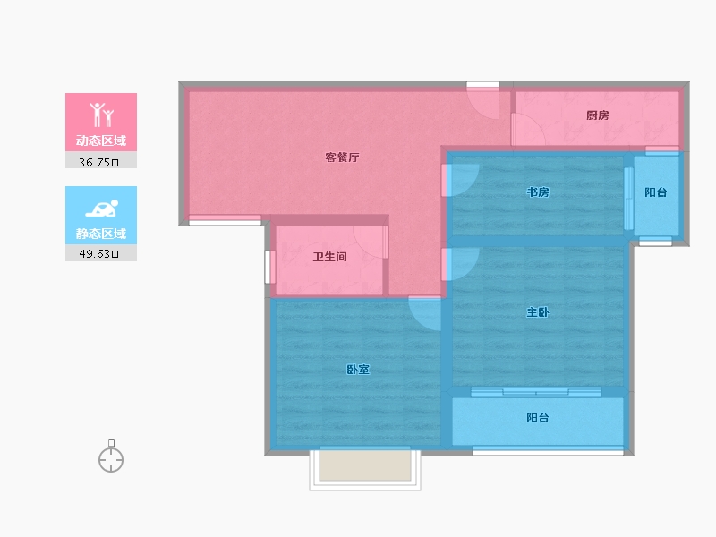 山东省-济宁市-华硕天韵-76.50-户型库-动静分区