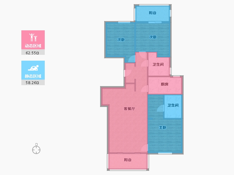 北京-北京市-景粼原著-115.92-户型库-动静分区