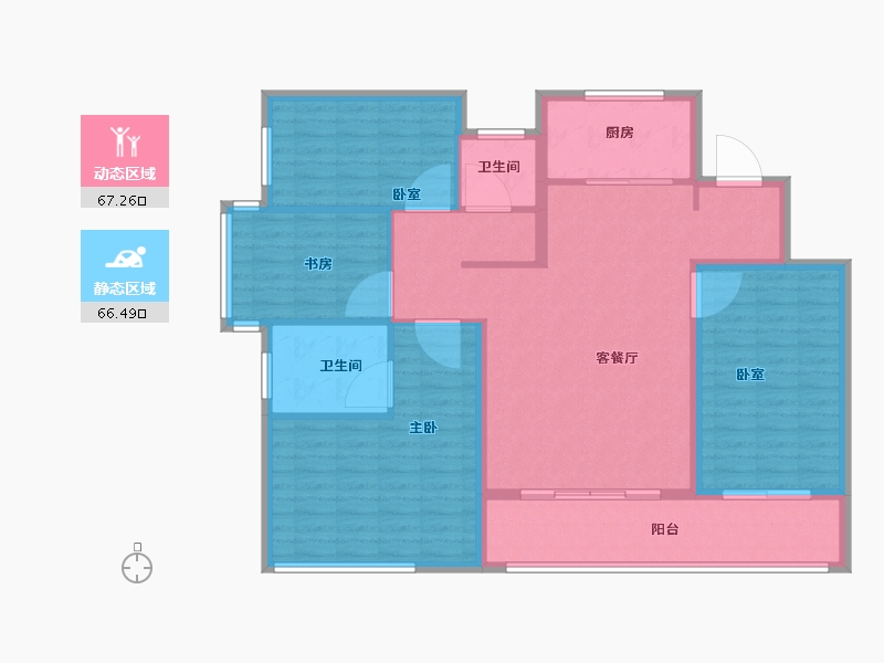 山东省-济宁市-绿郡公馆-121.61-户型库-动静分区