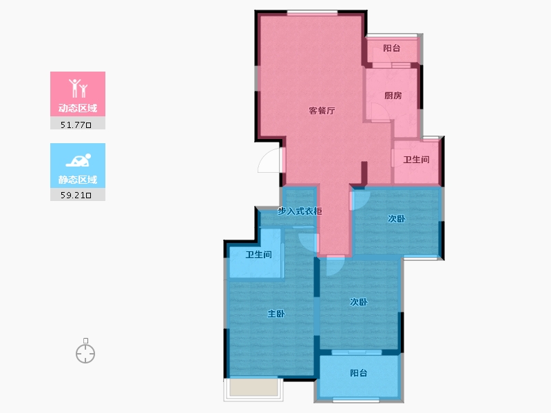 山东省-济宁市-裕隆·圣都花园-98.69-户型库-动静分区