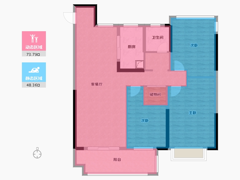 安徽省-亳州市-北京城房·时代樾府-110.00-户型库-动静分区