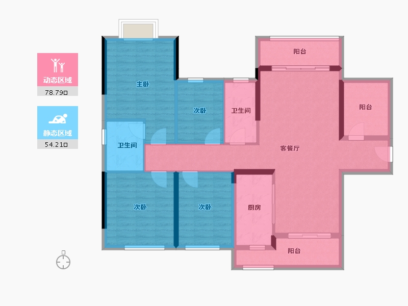 广西壮族自治区-钦州市-敏捷珑玥湾-119.36-户型库-动静分区