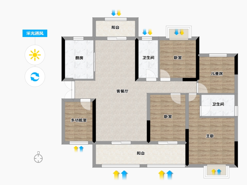 湖南省-湘潭市-百嘉信富瑶天下-114.28-户型库-采光通风