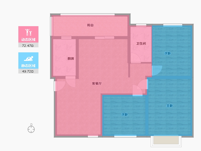 浙江省-宁波市-恒大御海湾-110.00-户型库-动静分区