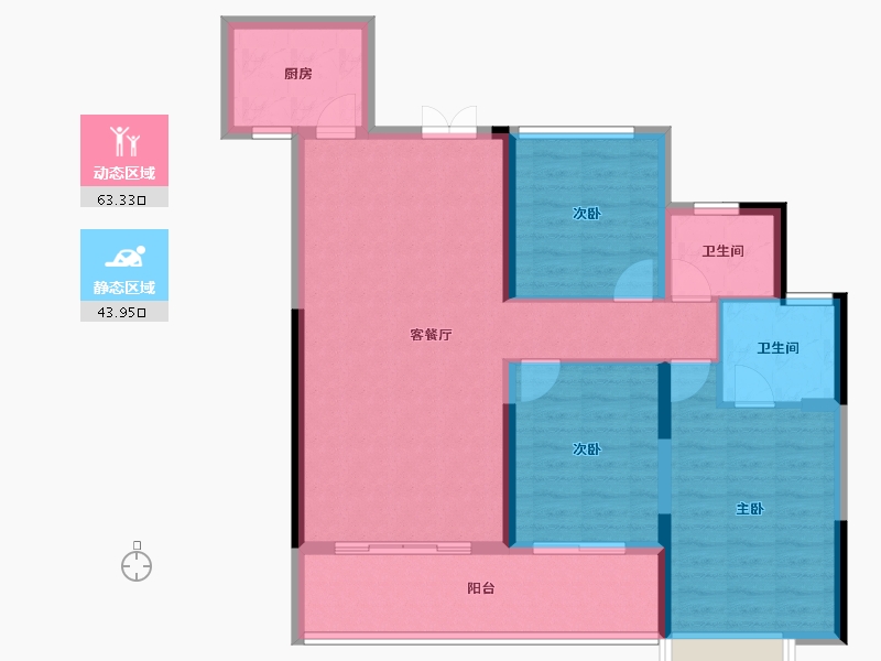 湖南省-郴州市-合—福东江首府-96.53-户型库-动静分区