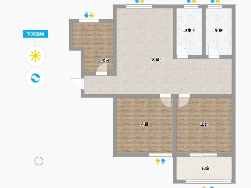 山东省-济宁市-龙翔御书坊-98.15-户型库-采光通风