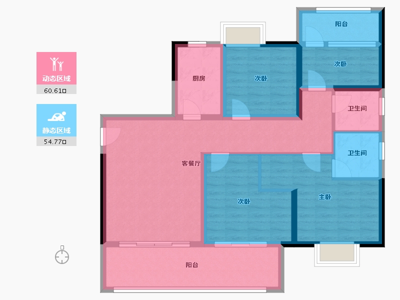 福建省-漳州市-经发万和湖畔首府-102.41-户型库-动静分区