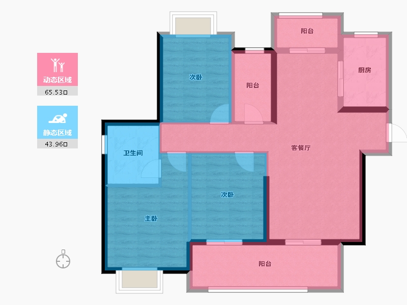 福建省-莆田市-富力院士廷-98.11-户型库-动静分区