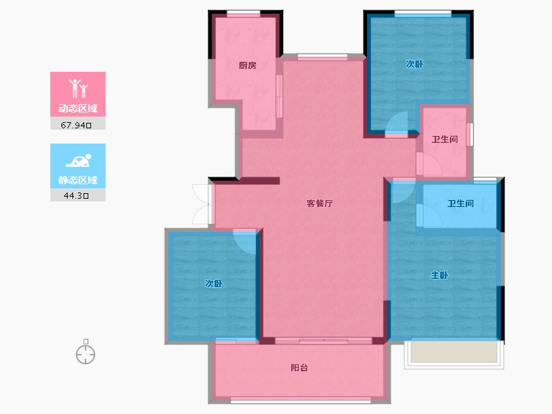 河南省-焦作市-中诚·正荣府-100.01-户型库-动静分区