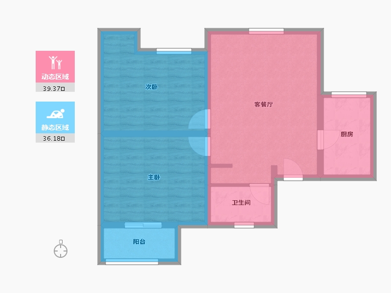 山东省-济宁市-天安·芝籣公馆-67.23-户型库-动静分区