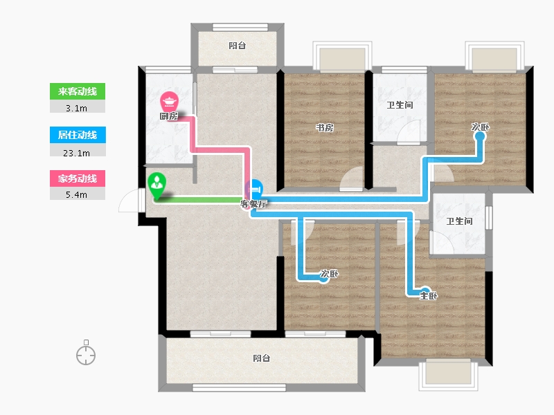 福建省-莆田市-富力院士廷-111.47-户型库-动静线