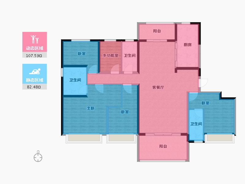 山东省-烟台市-蓬莱碧桂园二期-172.01-户型库-动静分区