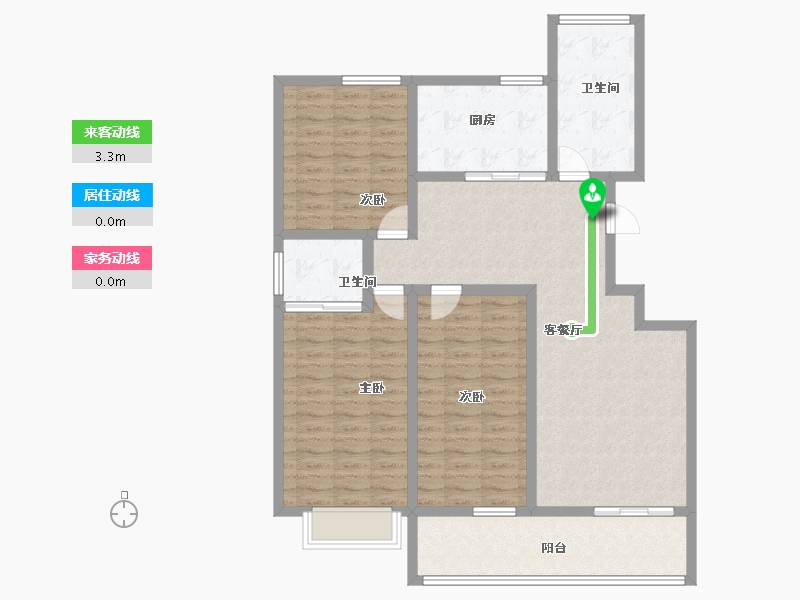 山东省-济宁市-龙翔御书坊-110.96-户型库-动静线