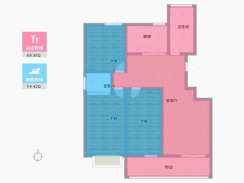 山东省-济宁市-龙翔御书坊-110.96-户型库-动静分区