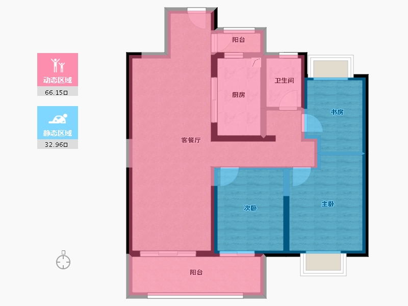 云南省-昆明市-中海寰宇天下-88.01-户型库-动静分区