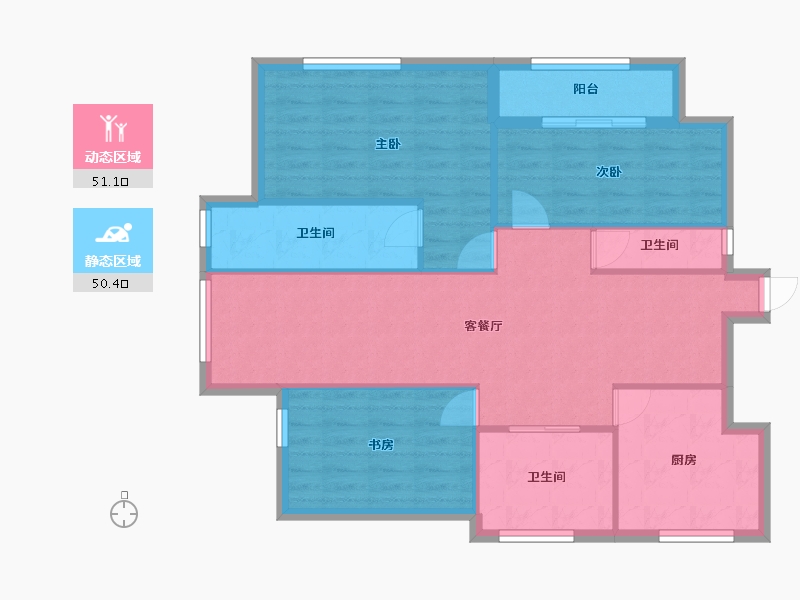 山东省-烟台市-塔埠栋盛苑-92.04-户型库-动静分区