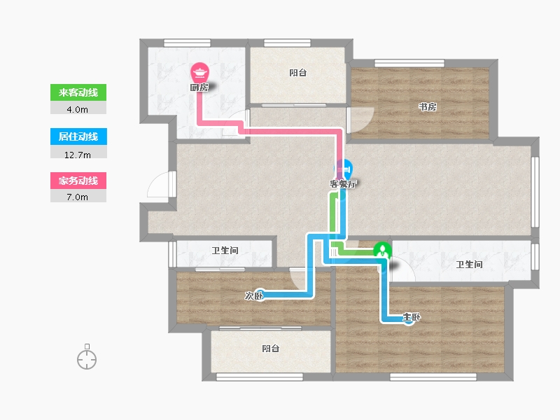 山东省-烟台市-塔埠栋盛苑-94.99-户型库-动静线