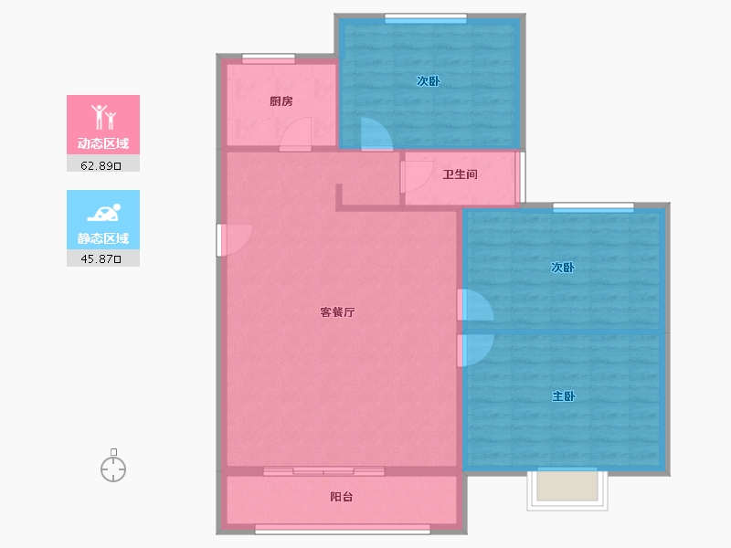 山东省-济宁市-西岸华府二期-99.58-户型库-动静分区